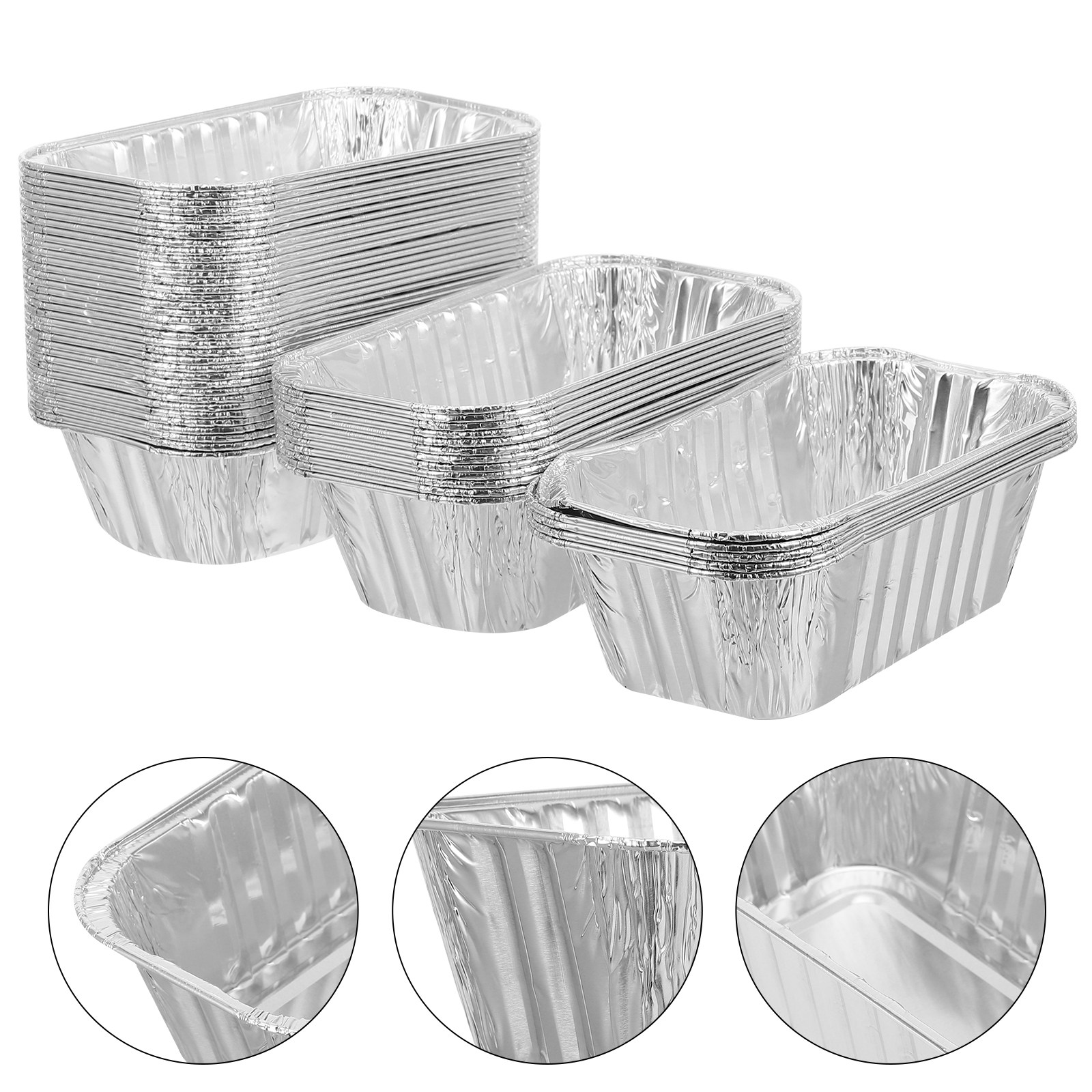 Kitchen Essentials Baking Tray - 50 Piezas de Moldes de Aluminio