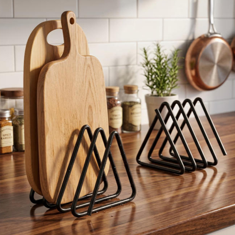 Kitchen Cabinet Baking Organizer - Estante de Almacenamiento Triangular para Tablas
