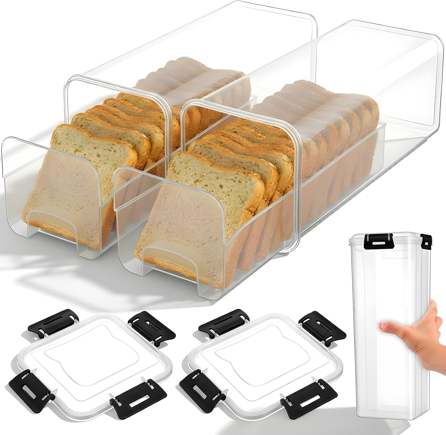 Kitchen Baking Trays - Contenedor para Guardar Pan con Tapa
