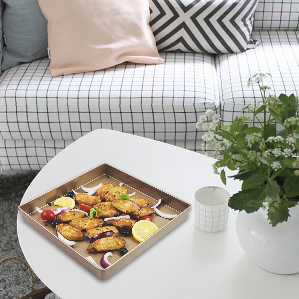 Kitchen Baking Trays - Molde Cuadrado para Pizza Antiadherente de