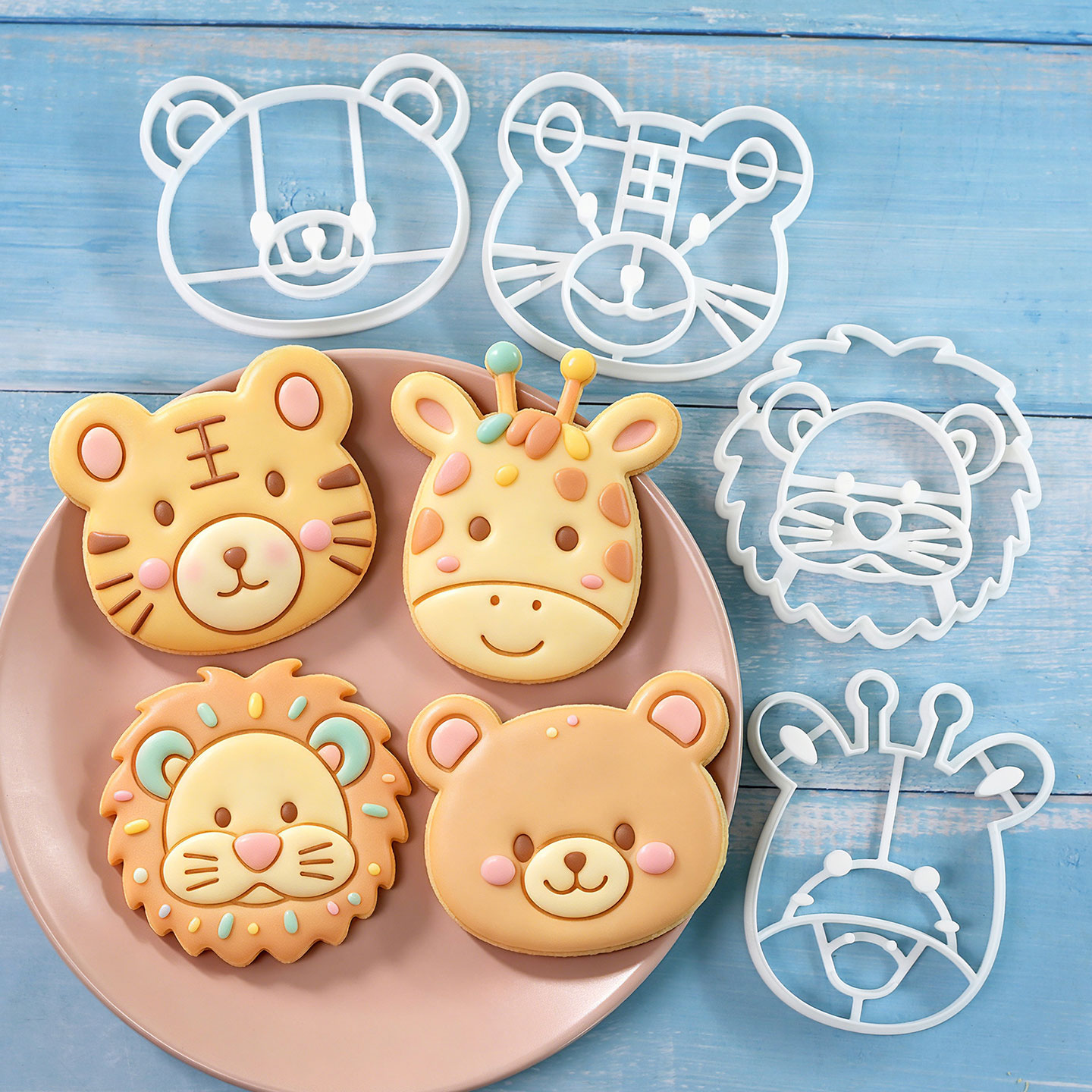 Kitchen Baking Cookies - Juego de 4 Cortadores de Galletas