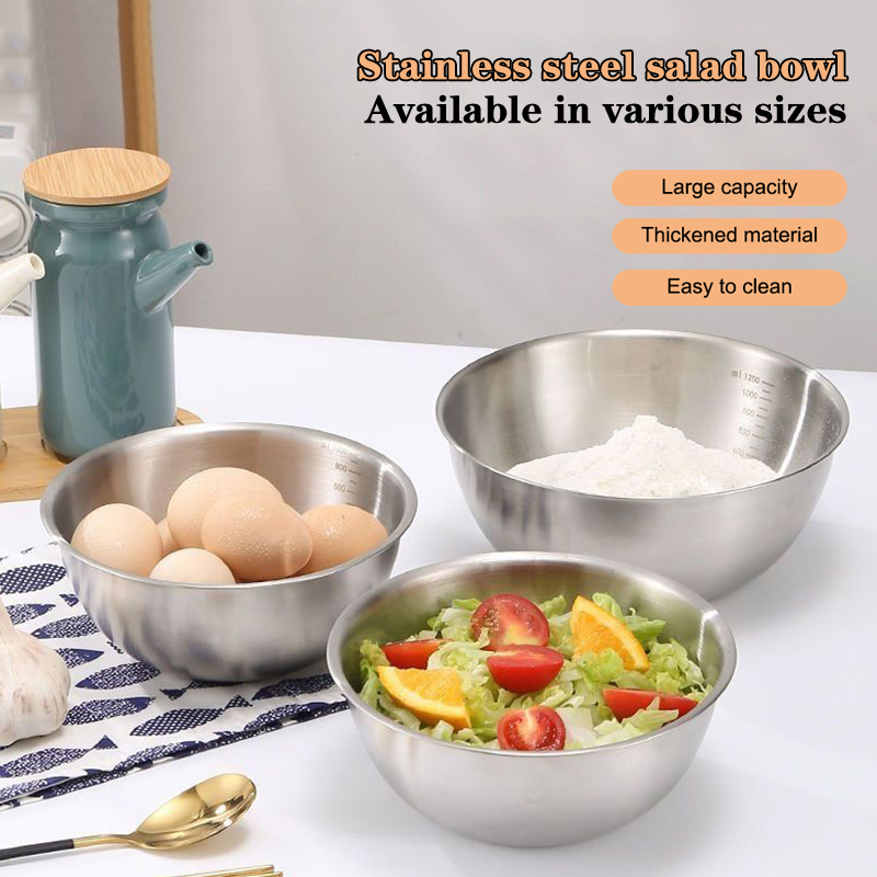 Kitchen Baking Essentials - Juego de cuencos de acero inoxidable