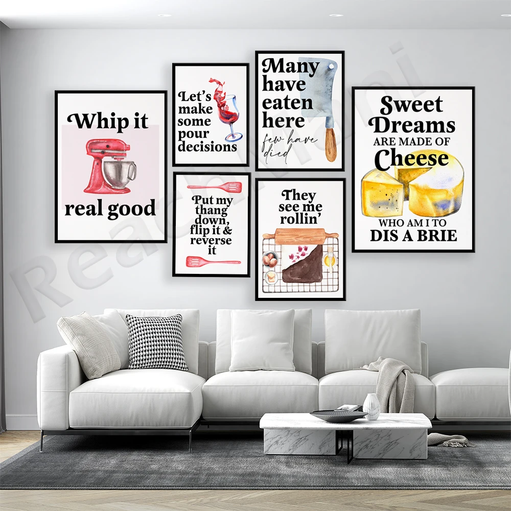 Pósteres con citas divertidas  - Kitchen Baking Quotes reseña y precio