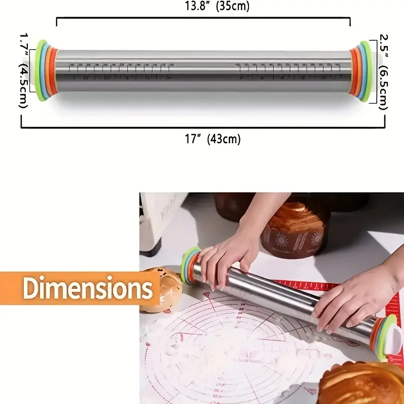 Rodillo de espesor ajustable,  - Kitchen Roll Baking reseña y precio