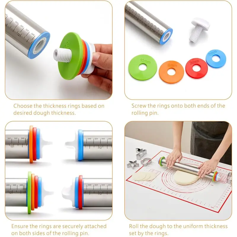 Rodillo de espesor ajustable,  - Kitchen Roll Baking reseña y precio