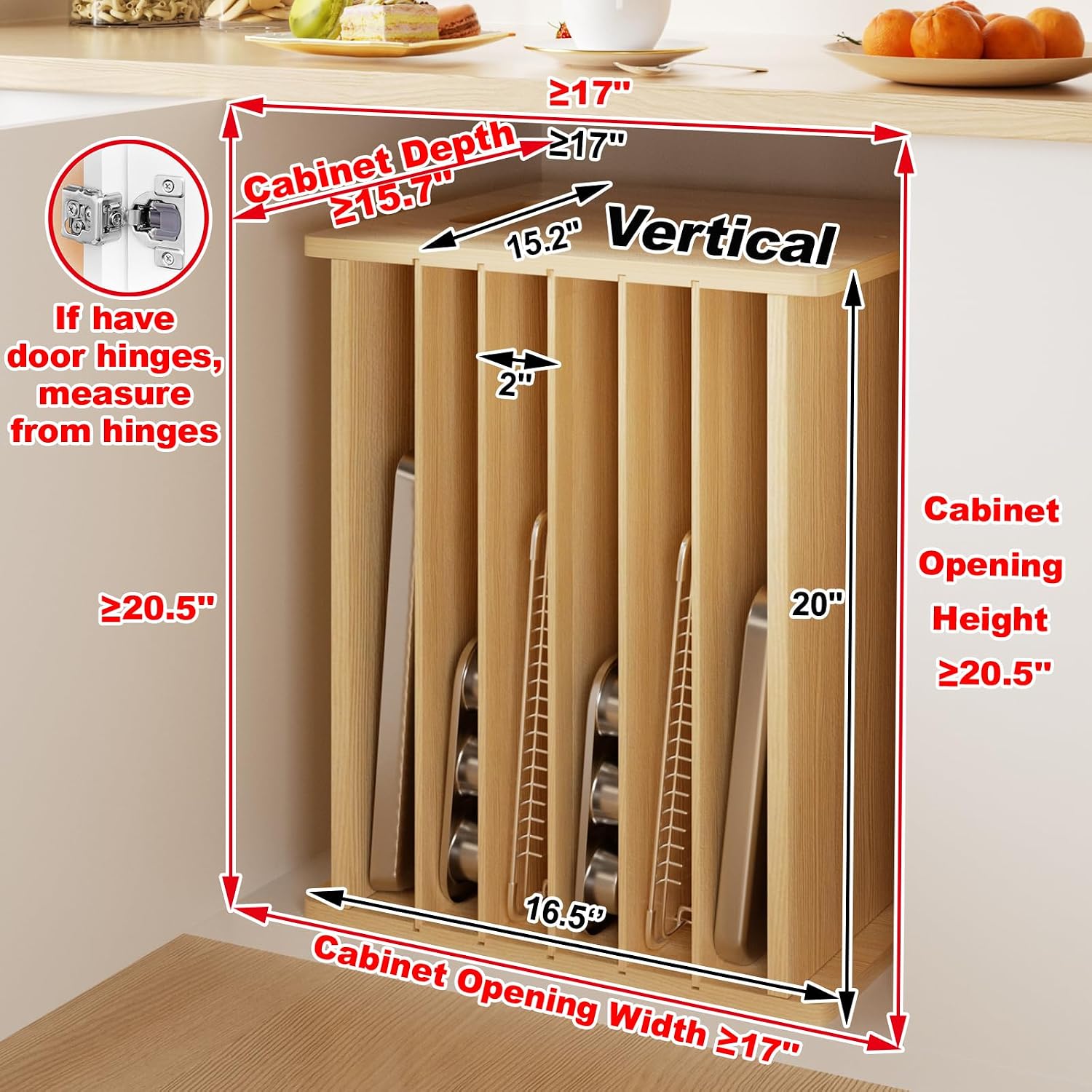 Organizador de bandejas de mad - Kitchen Cabinet Baking Organizer reseña y precio
