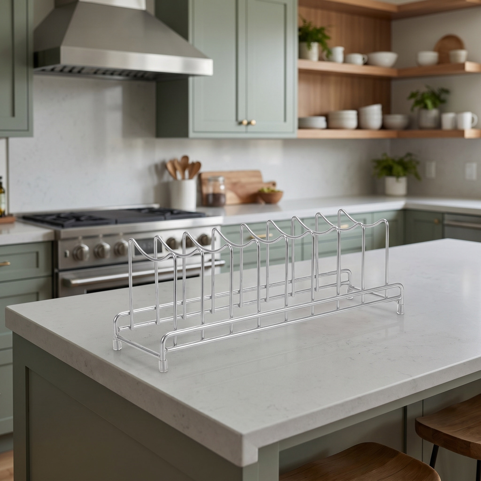 Organizador de tapas de ollas  - Kitchen Cabinet Baking Organizer reseña y precio