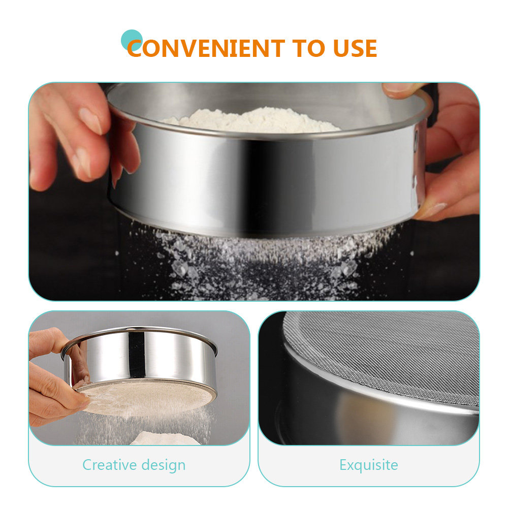 Juego de 3 tamices de acero in - Kitchen Baking Utensils reseña y precio