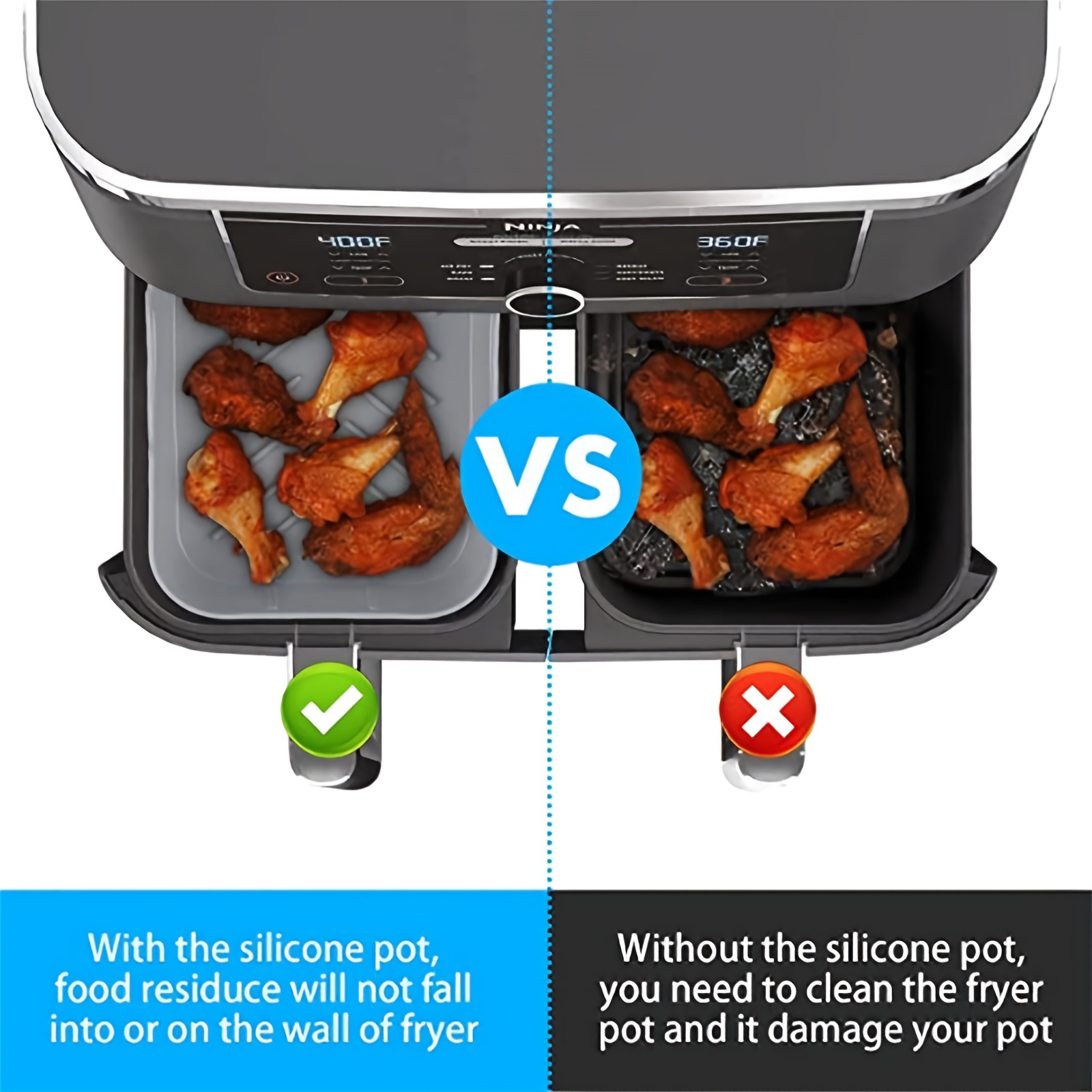 Bandeja de silicona para freid - Kitchen Baking Trays reseña y precio