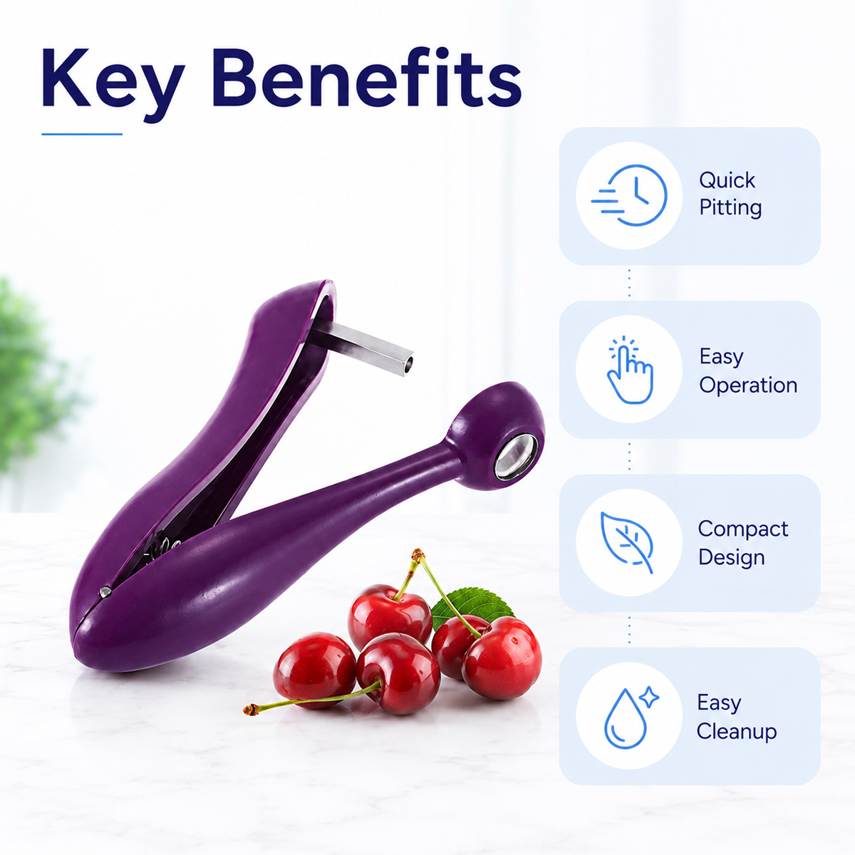 Descorazonador de cerezas y ac - Kitchen Tools For Baking reseña y precio