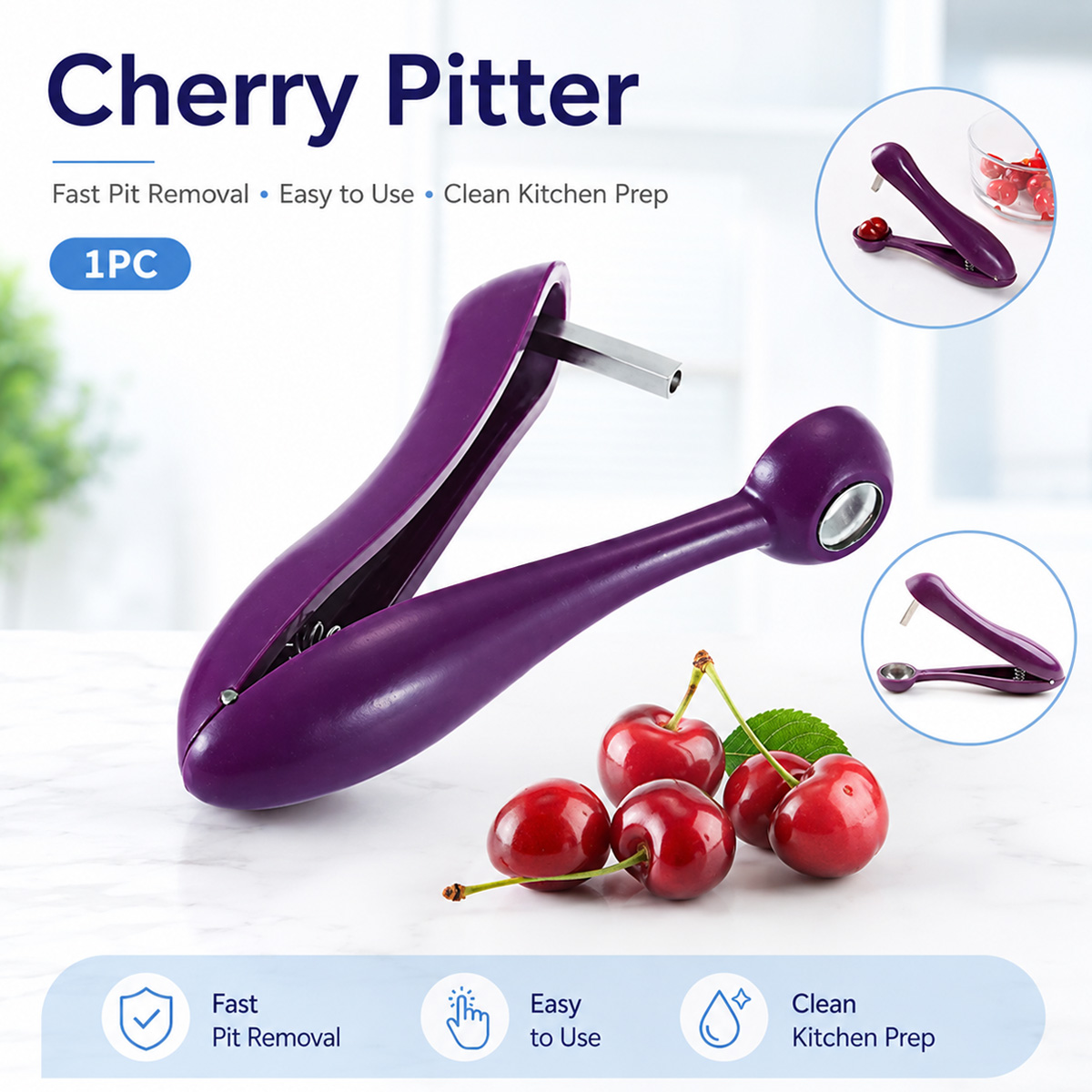 Descorazonador de cerezas y ac - Kitchen Tools For Baking reseña y precio