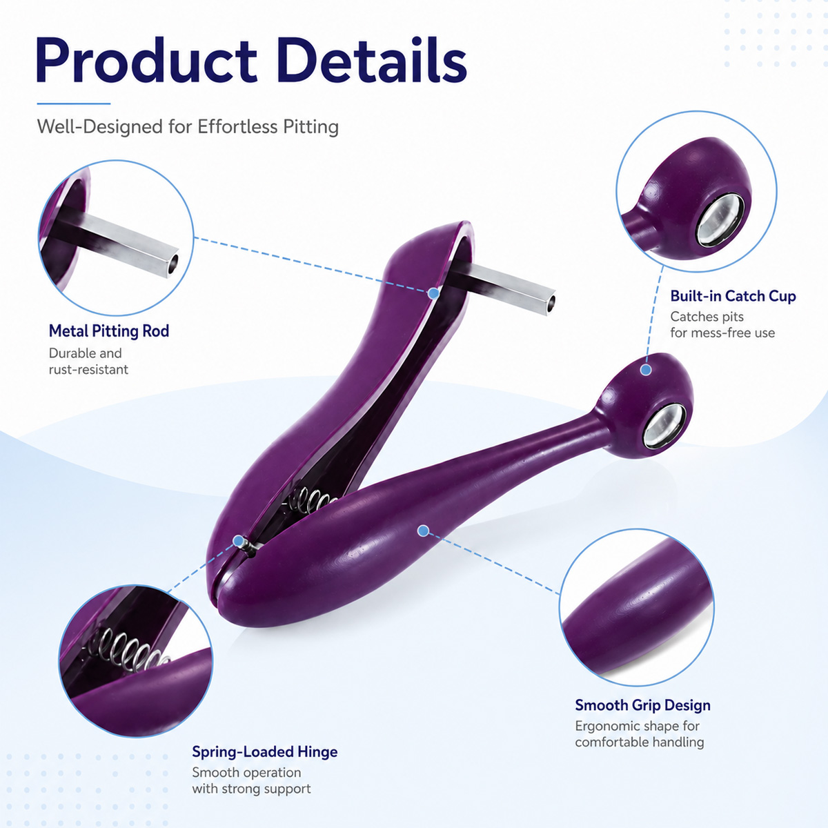 Descorazonador de cerezas y ac - Kitchen Tools For Baking reseña y precio