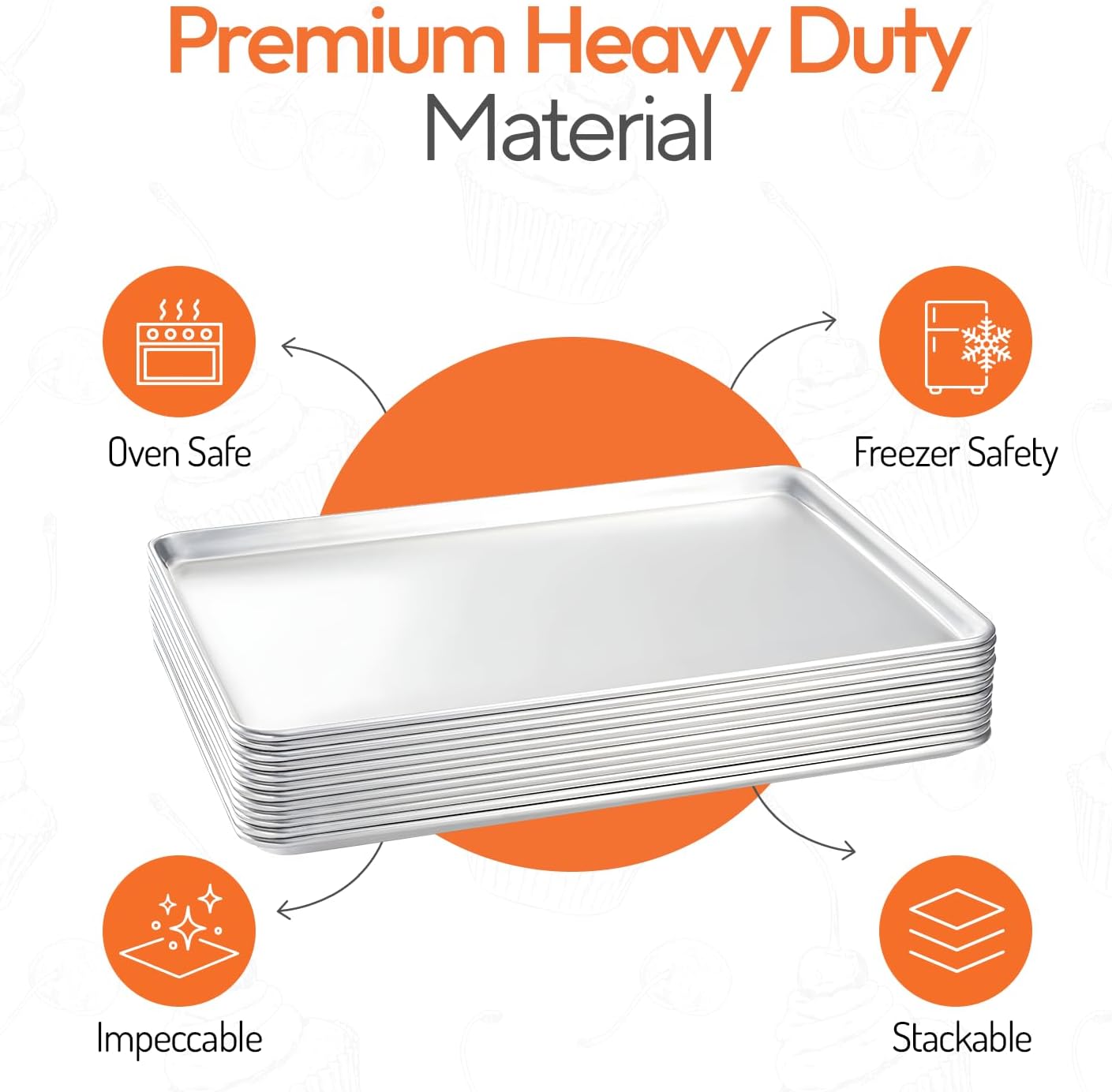 Juego de bandejas de aluminio  - Kitchen Baking Trays reseña y precio