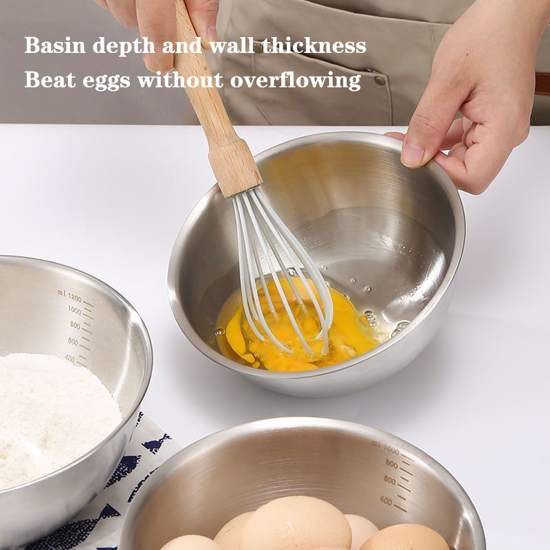 Juego de cuencos de acero inox - Kitchen Baking Essentials reseña y precio