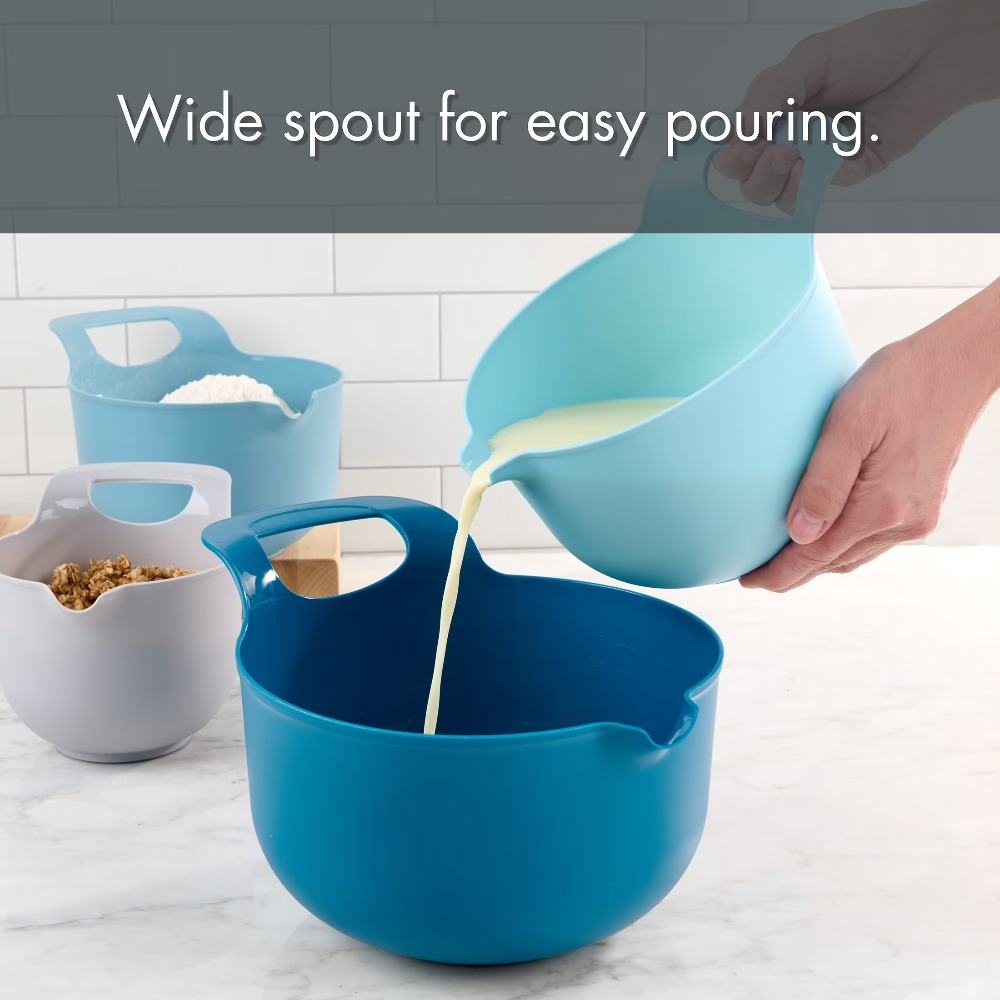 Juego de 4 tazones de plástico - Kitchen Baking Utensils reseña y precio