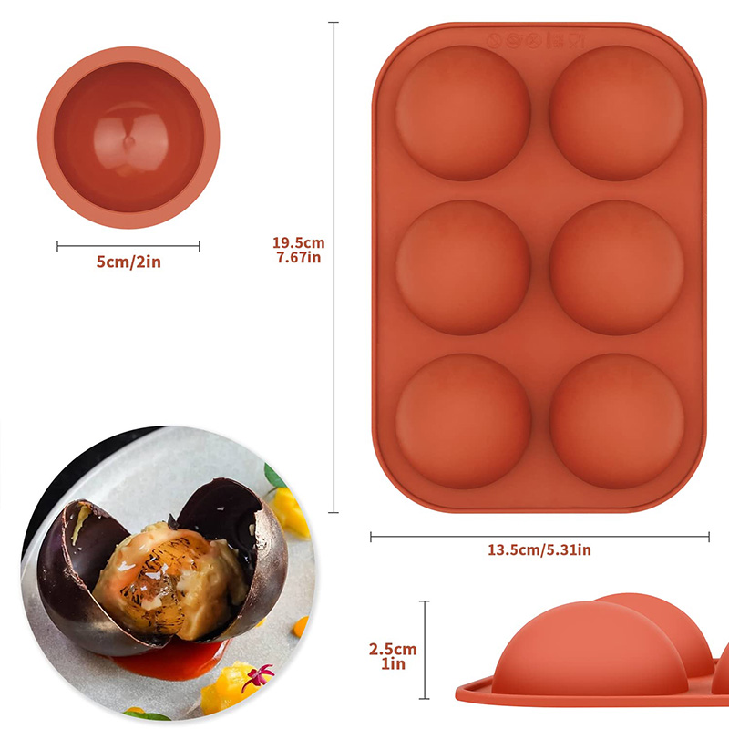 6 Cavidades Semicircle Silicon - Kitchen Baking Utensils reseña y precio