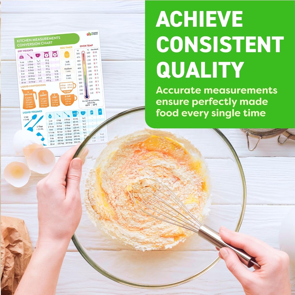Tabla de conversión de medidas - Kitchen Baking Essentials reseña y precio