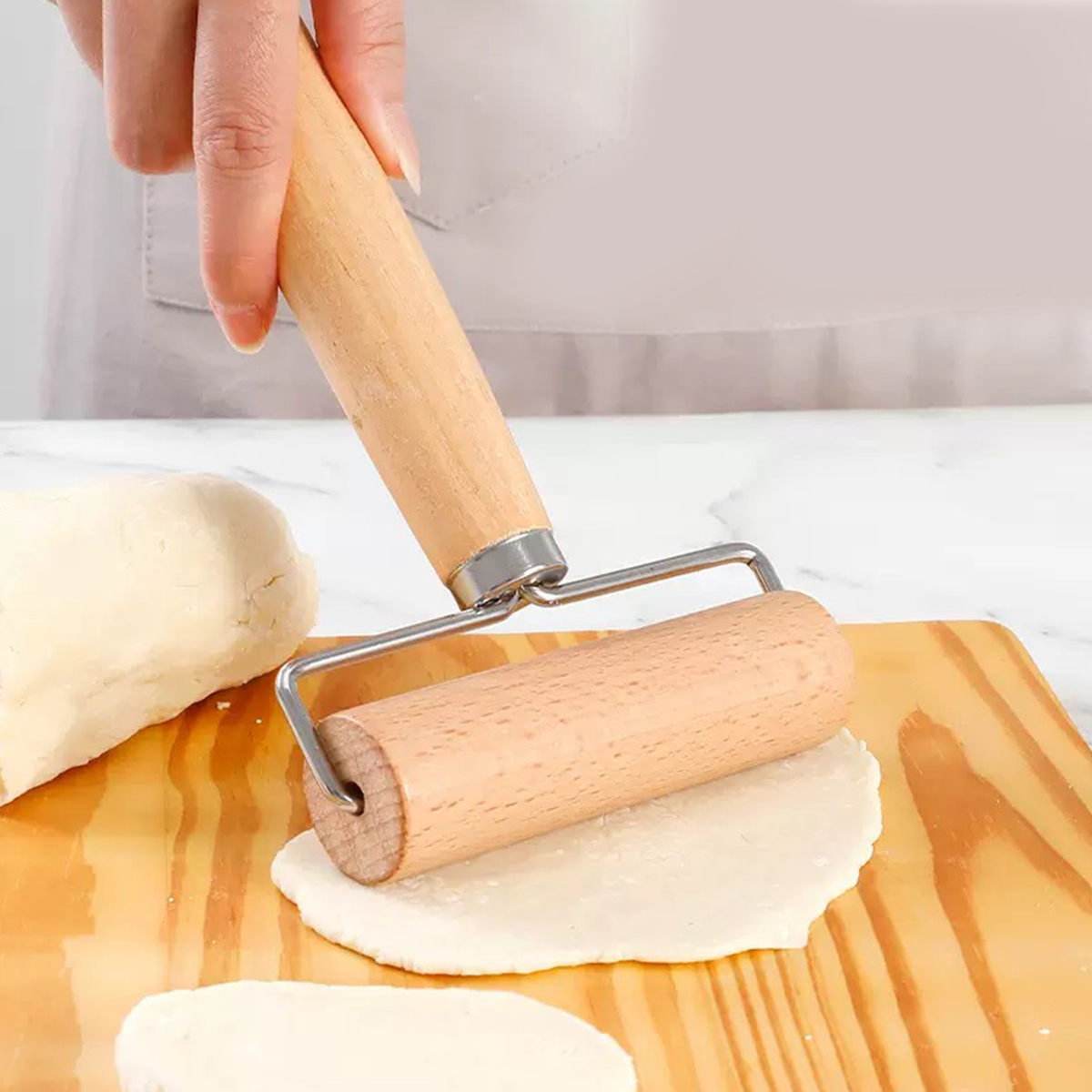 1PC Rodillo; hornear de madera - Kitchen Roll Baking reseña y precio